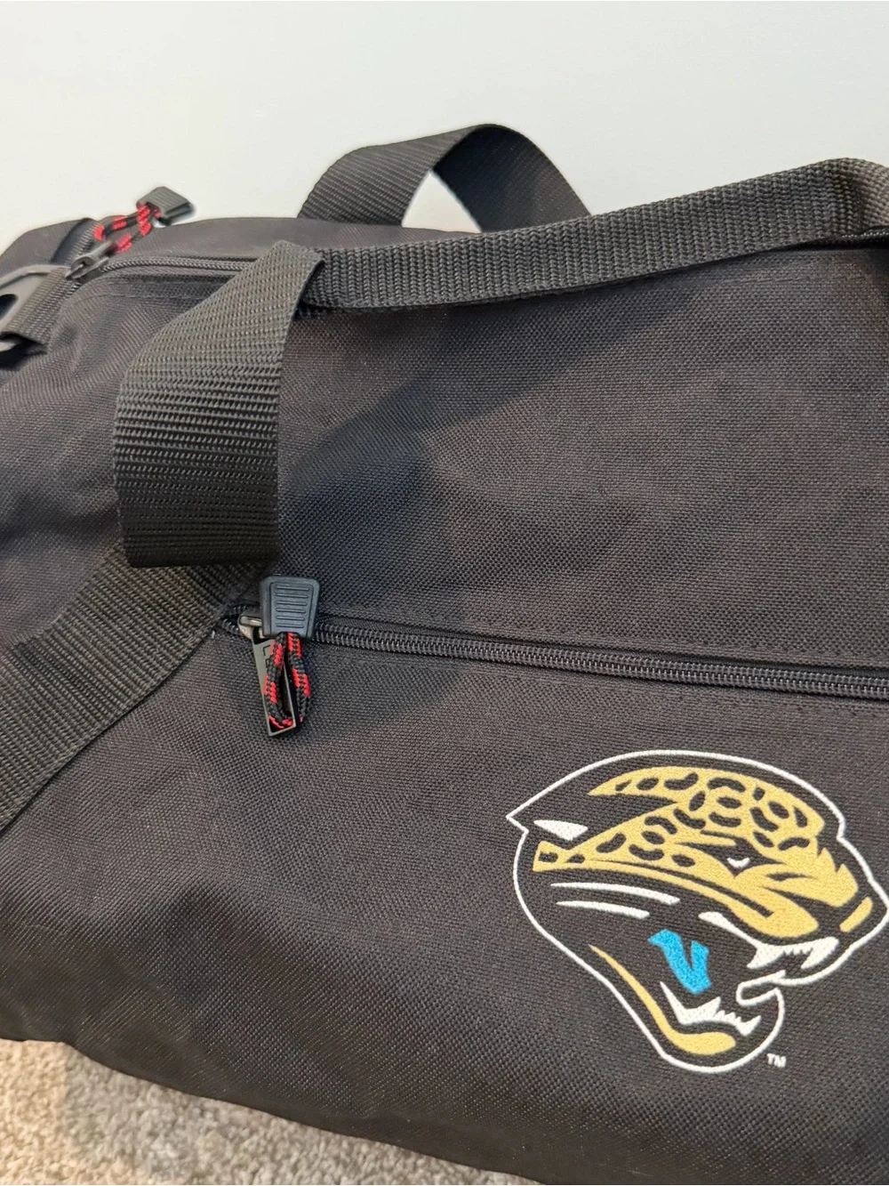 Leeds Jacksonville Jaguars Duffle Gym Carry Bag Black NO Shoulder Strap